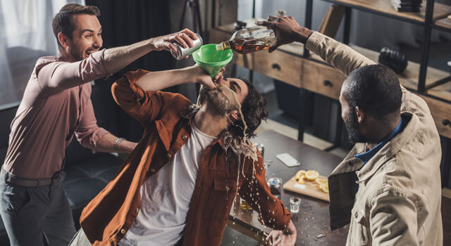 men drinking beer
