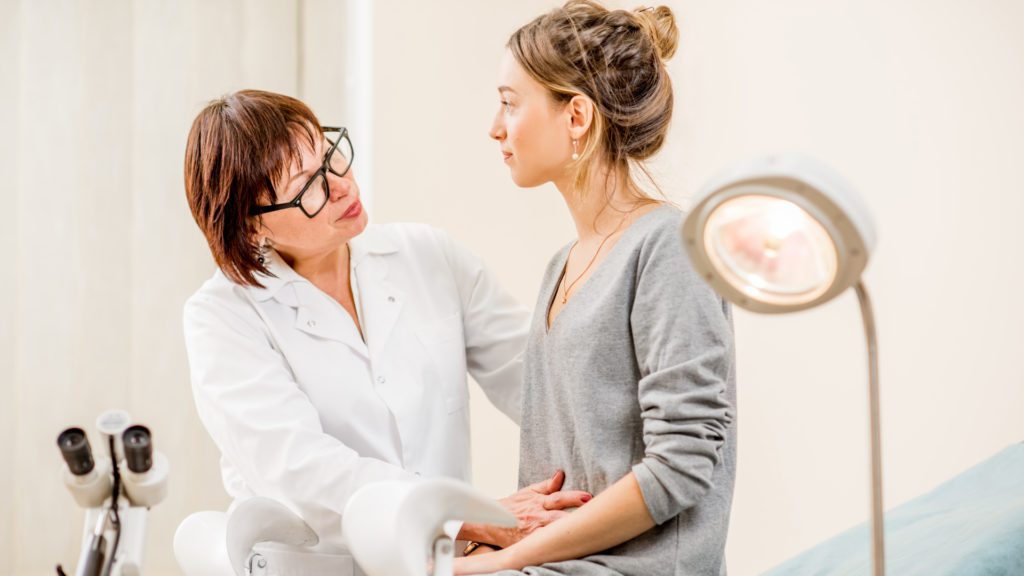 Young woman patient at a rehab center getting treatment for eating disorder